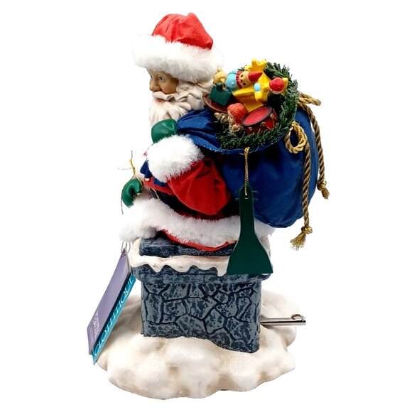 Possible Dreams Clothtique "Rooftop Delivery" Christmas Santa Music Box  #713479 - Picture 5 of 14